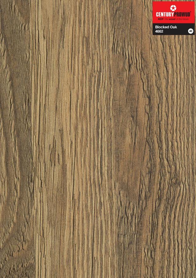Century Prowud Prelam Particle Board - 4662 - Blocked Oak